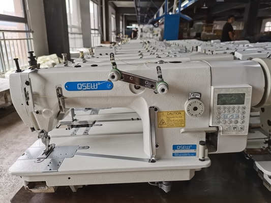 QS-3800D-2TRW double needle walking foot advertising banne lockstitch and chainstitch industrial sewing machine for garment